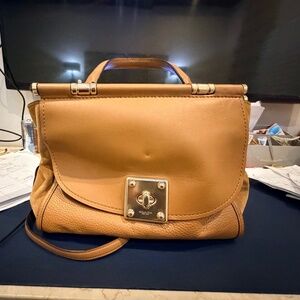 Coach leather and suede camel bag